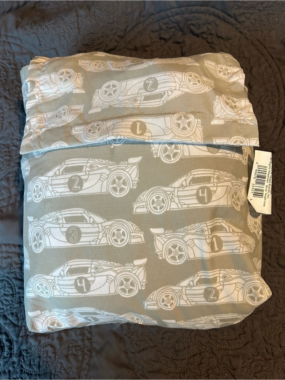 Target Gray & White Race Car Full sheet set